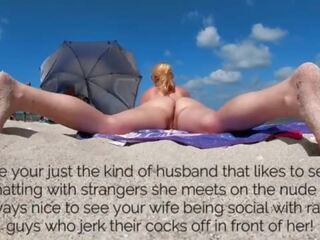 Exhibitionist vrouw mrs kus naakt strand voyeur snavel tease&excl; shes een van mijn favoriet exhibitionist wives&excl;