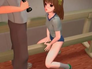 Hentai hentai student geneukt met een baseball knuppel