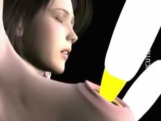 Gurih 3d animasi pornografi perempuan mendapat tetek bergetar